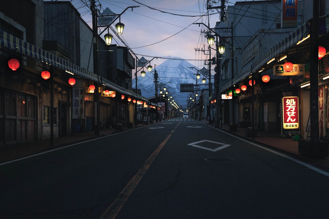 japanese countryside town evening
