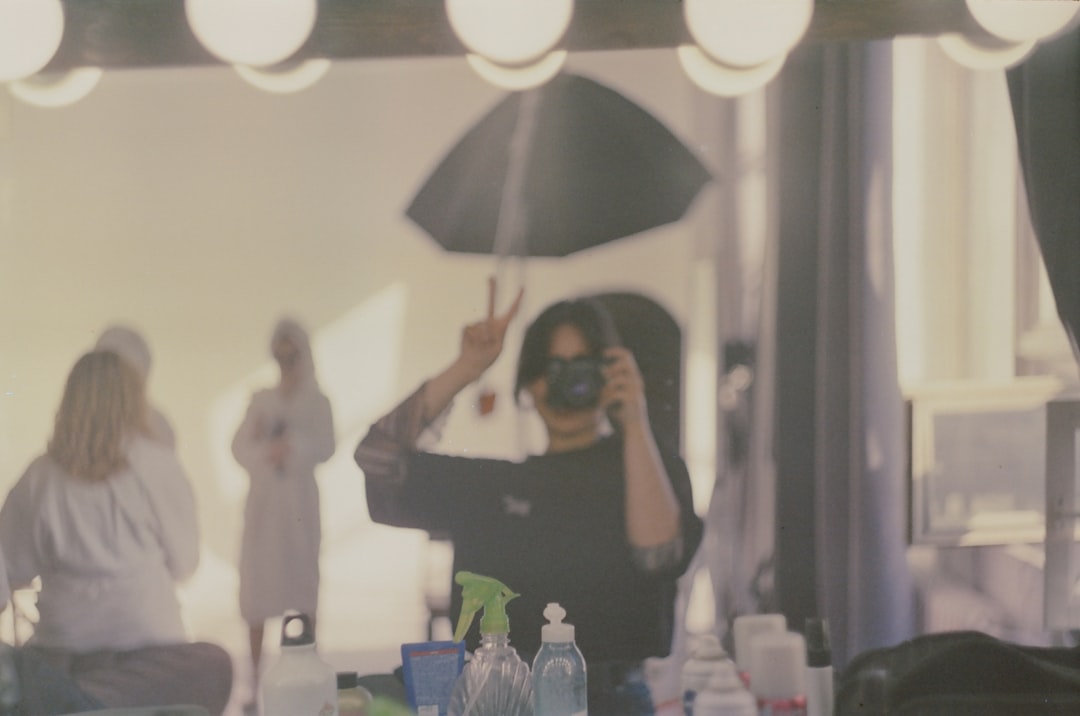 blurred selfie mirror
