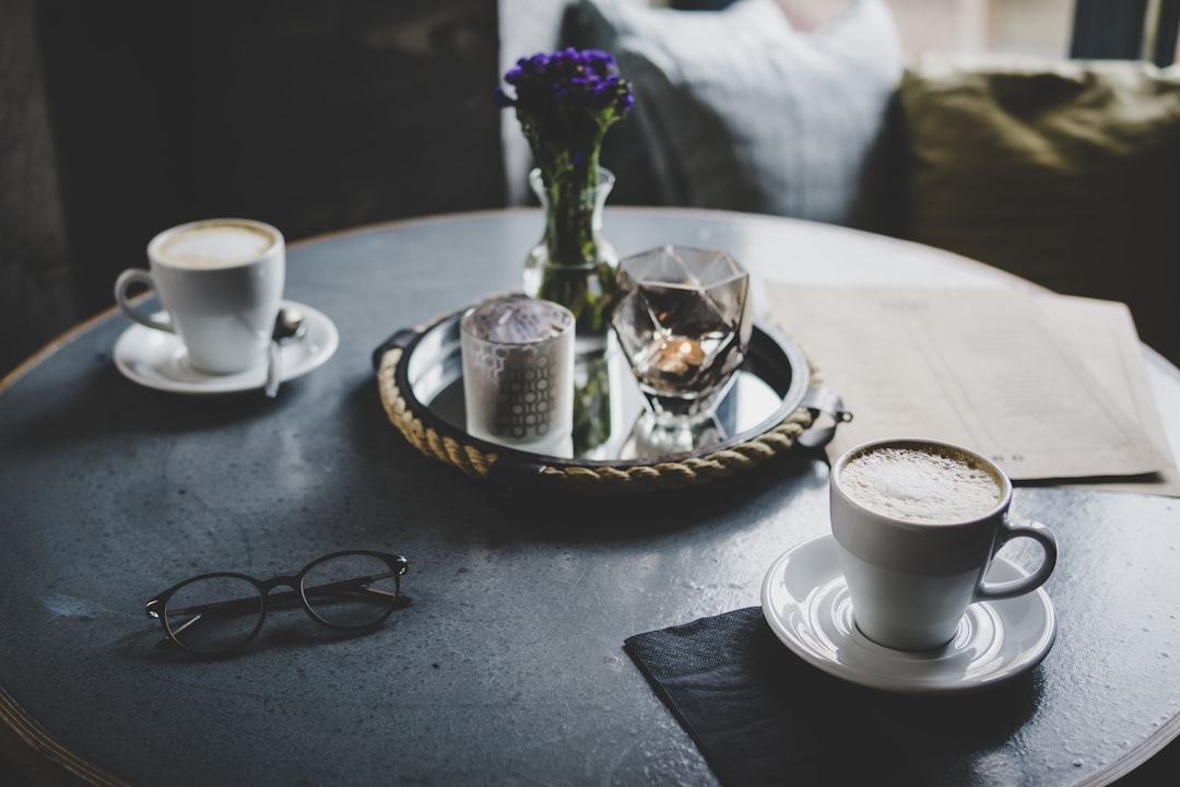 cozy cafe table for two coffee