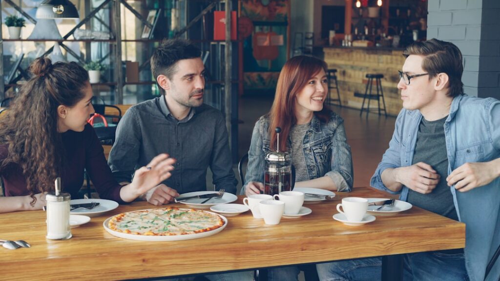 women friends cafe conversation