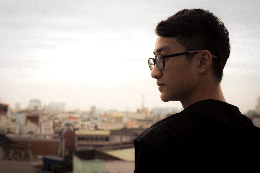 japanese man profile portrait business casual