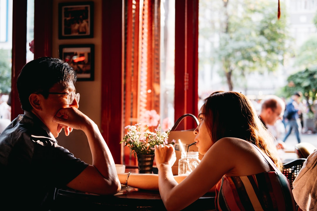 couple lunch date cafe daytime