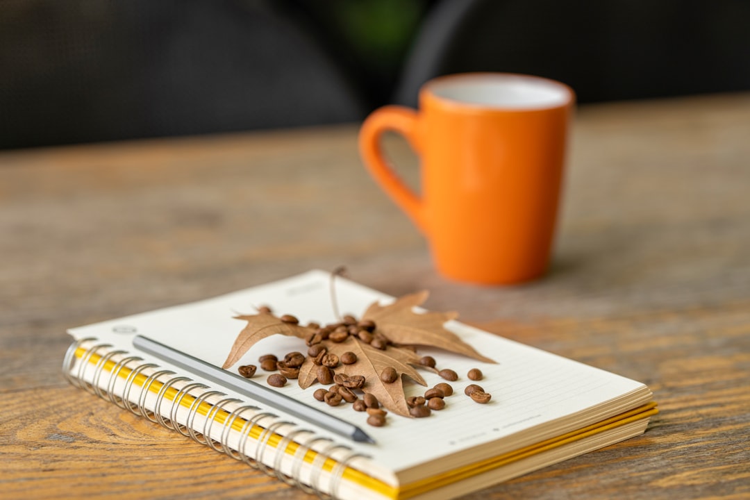 checklist notebook coffee