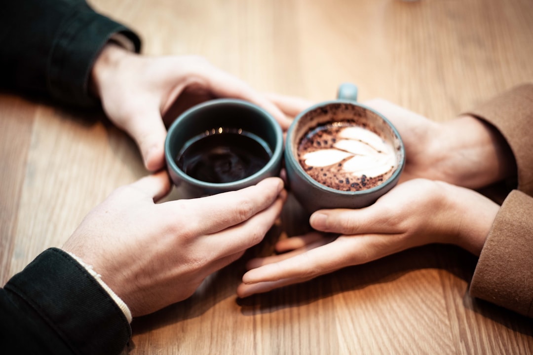 couple coffee date message
