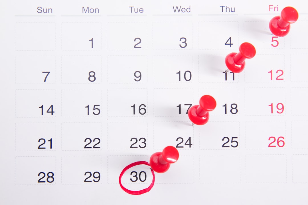 calendar planning timeline
