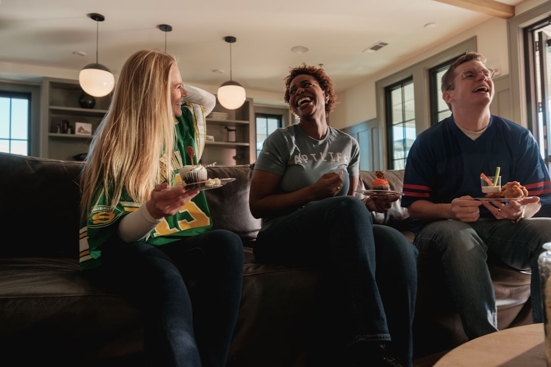 family conversation living room warm