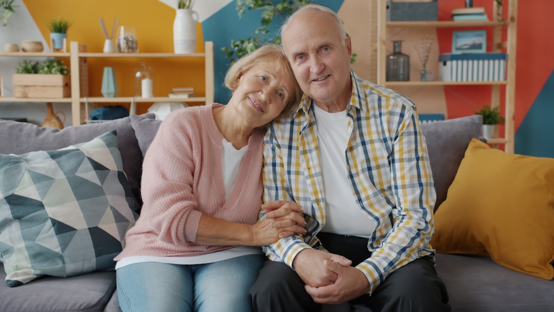 happy mature couple holding hands