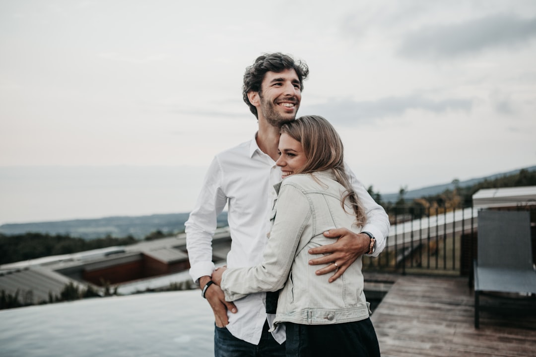 happy couple second date smile