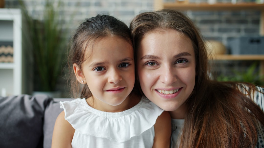 single mother daughter happy home