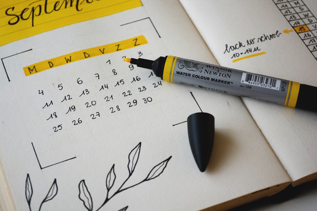 calendar planner pen schedule