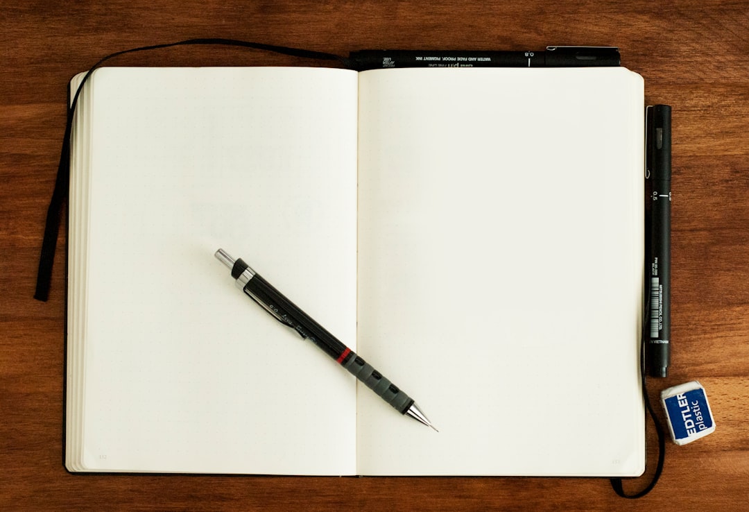 notebook pen writing profile journal calm desk