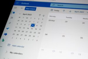 smartphone calendar second date