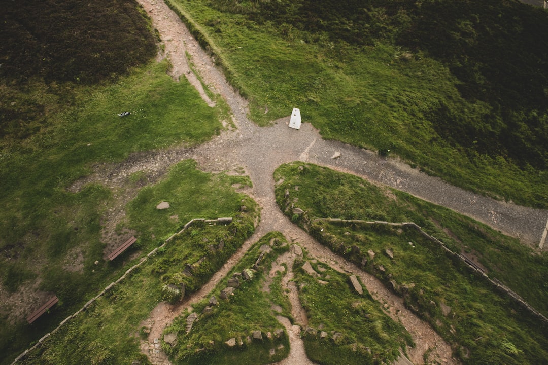 man choosing path crossroad