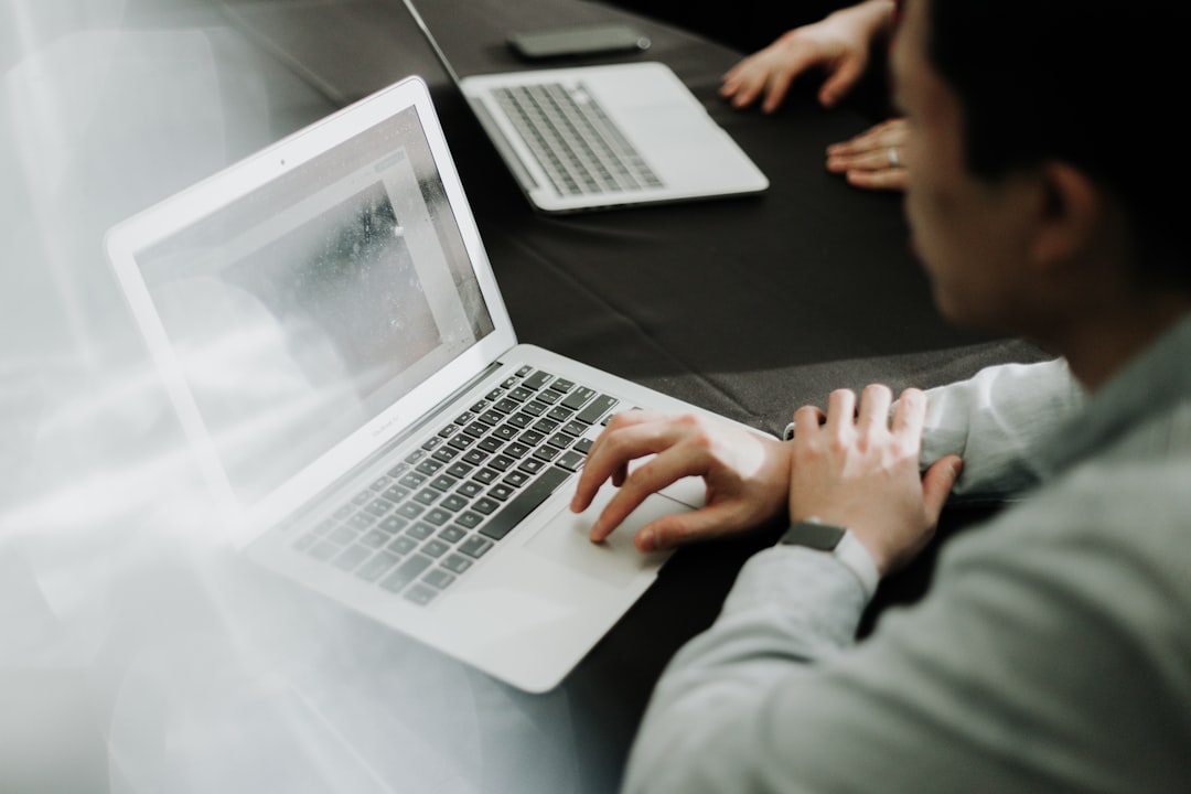 japanese person editing profile laptop