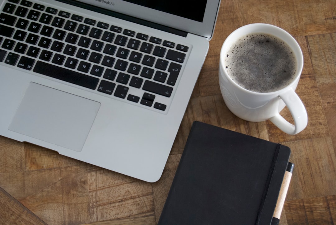 profile writing notebook coffee