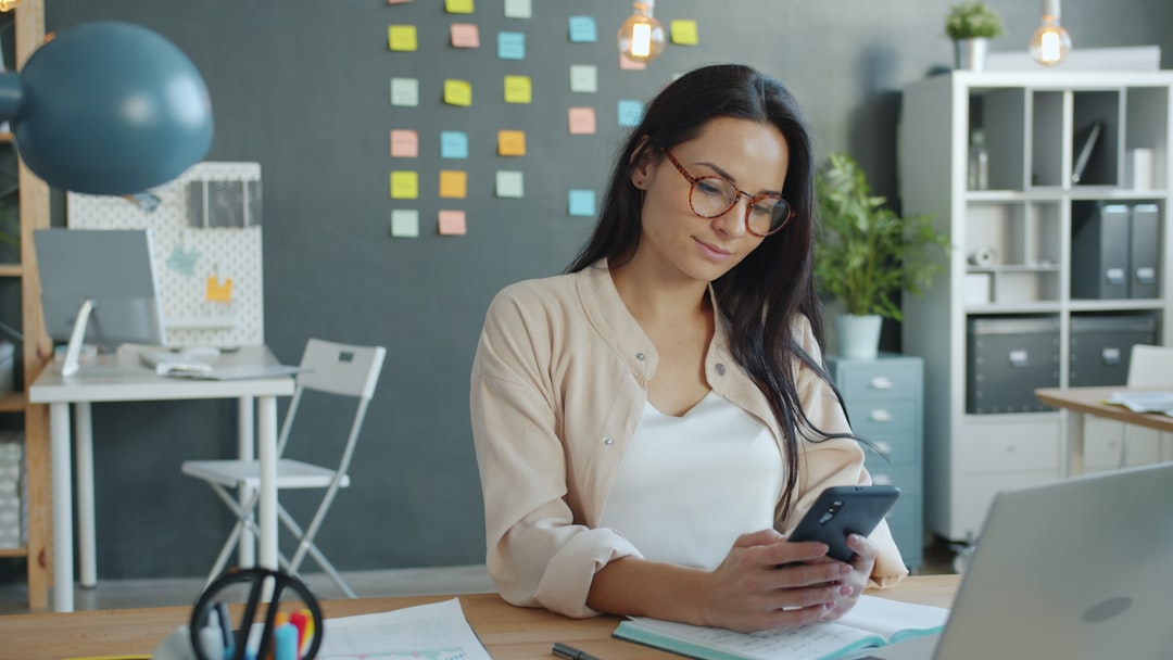 woman checking app pricing