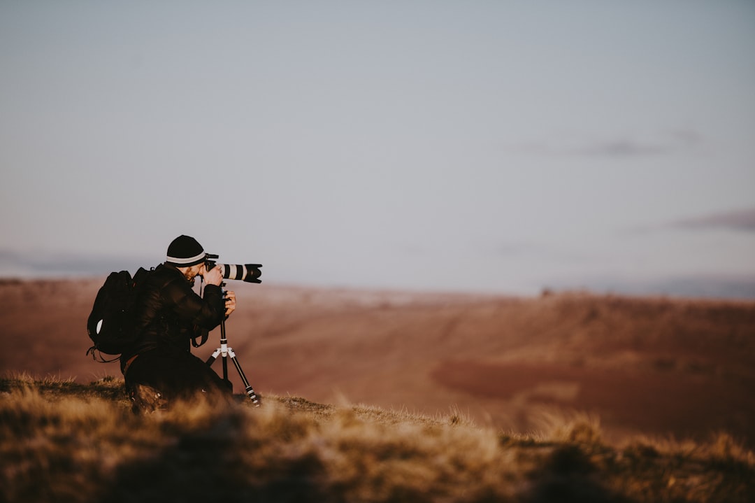 professional photographer outdoor portrait shoot man
