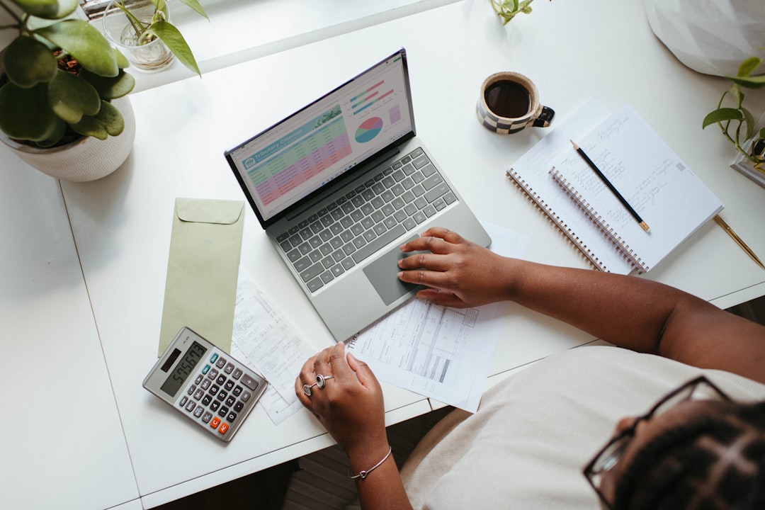 woman thinking budget calculator