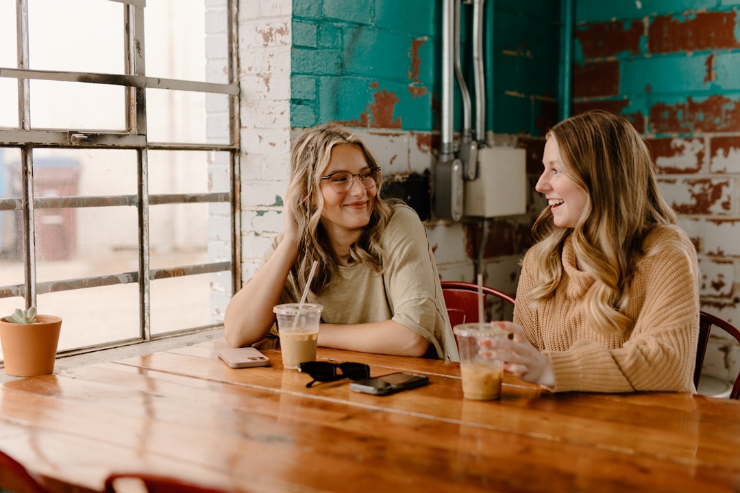 happy couple coffee shop date