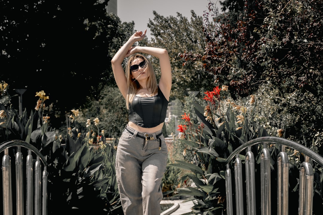 confident woman smiling outdoors