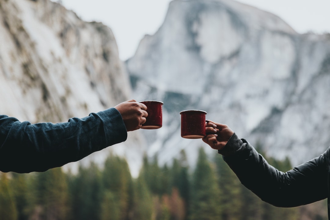 two people sharing hobby outdoor coffee