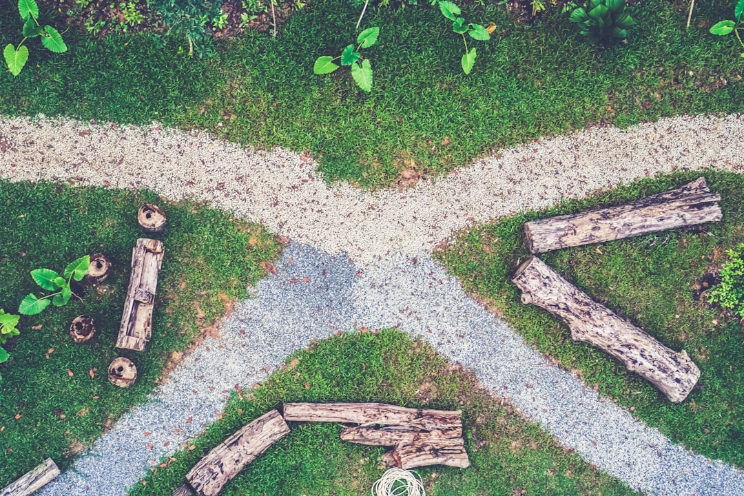 person at crossroads decision concept path