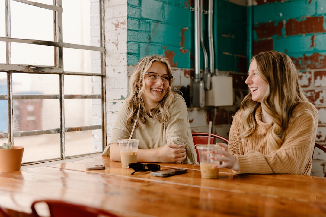 friends chatting relaxed cafe atmosphere
