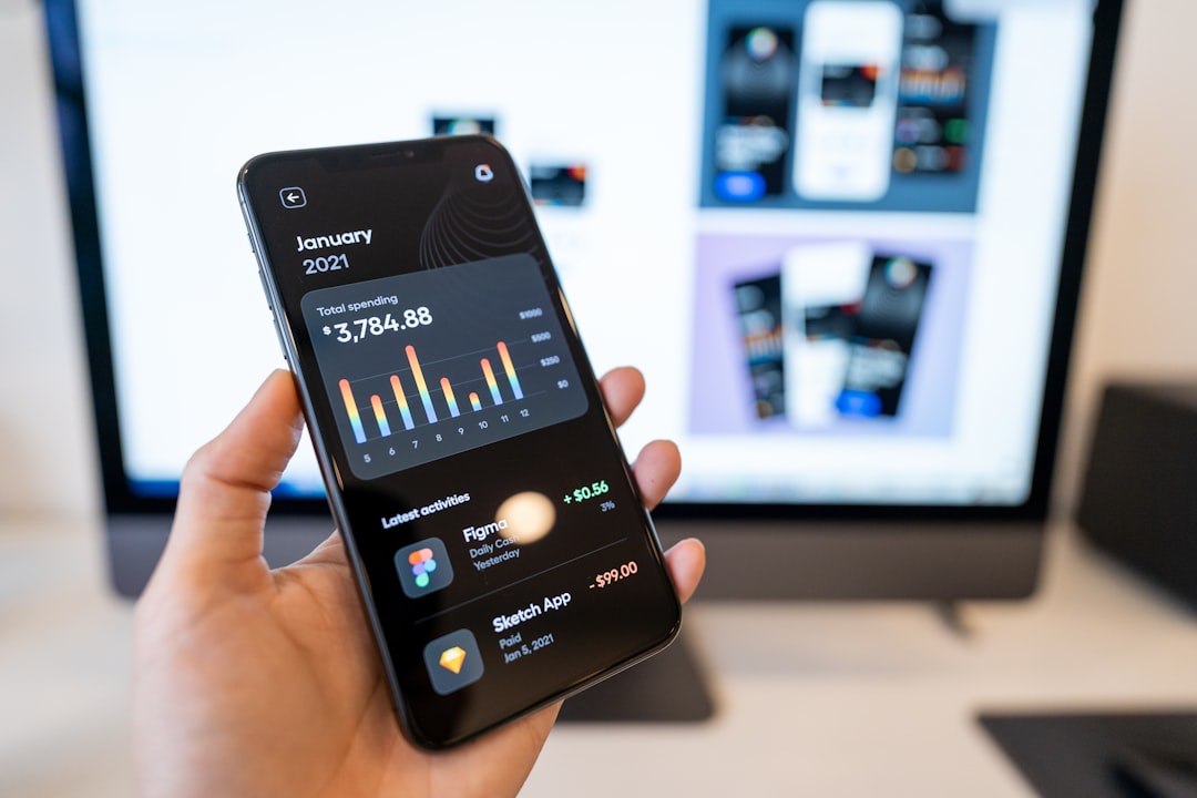 hands using smartphone app interface