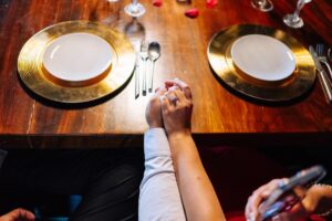 matchmaking party conversation couple table