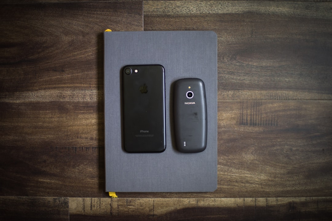 two smartphones comparison flat lay