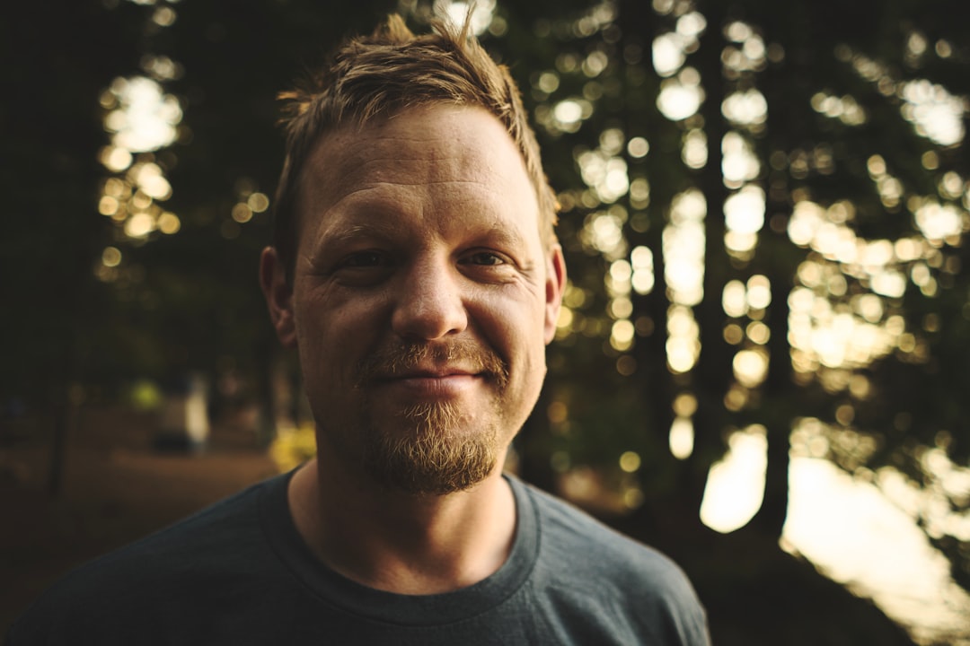 friendly man outdoor natural light portrait