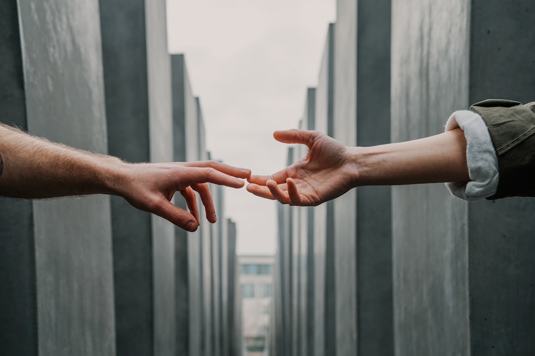 two people matching connection concept