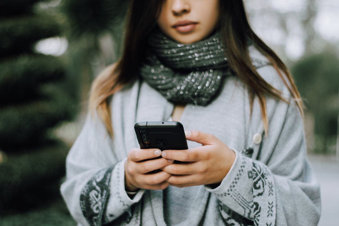 woman confident decision smartphone