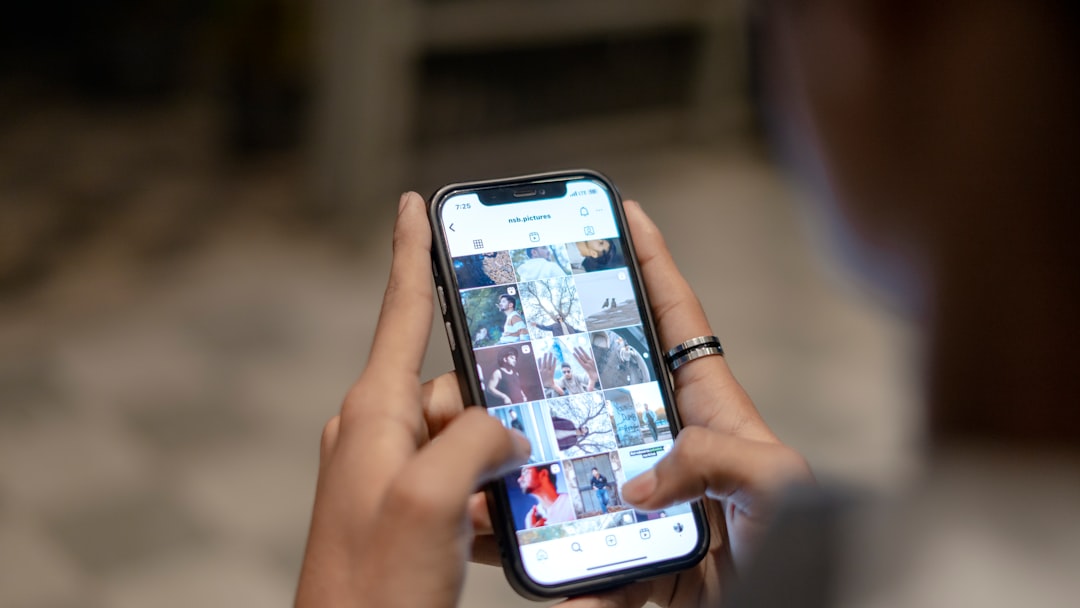 person swiping dating app on phone