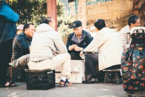 japanese people conversation event meeting
