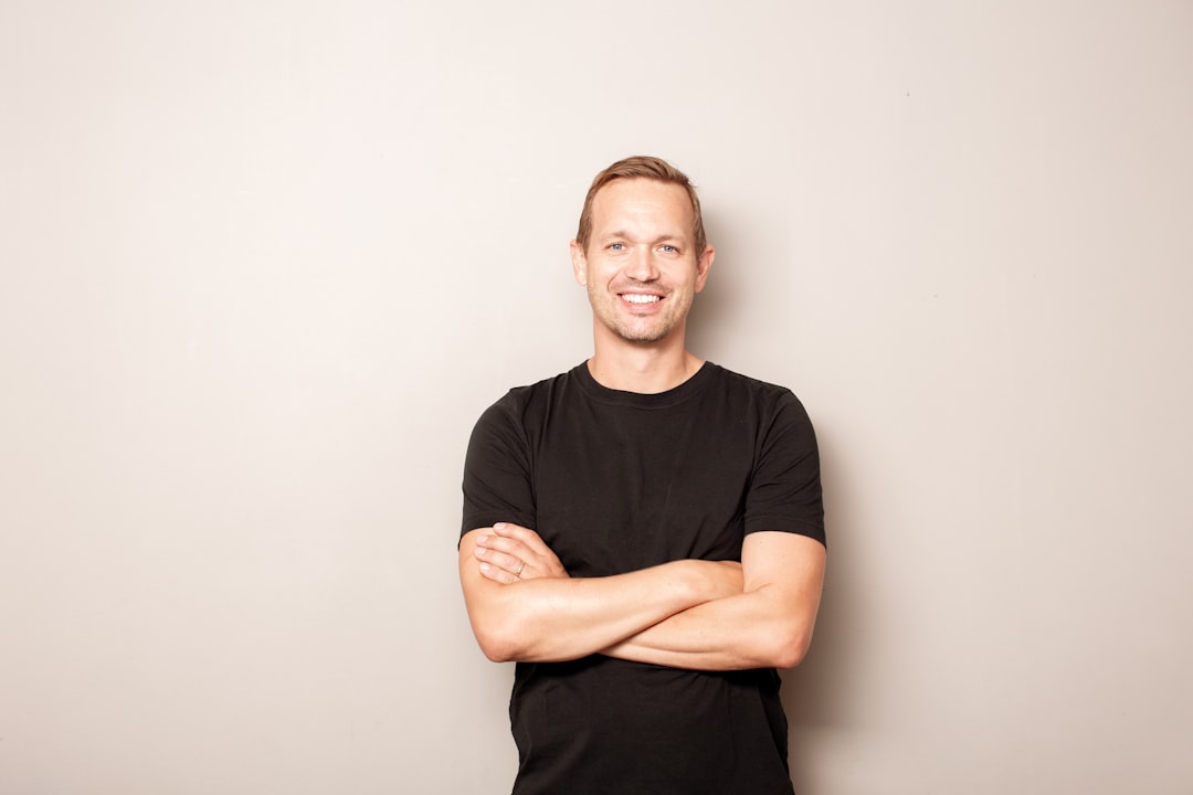 happy man middle aged confident portrait