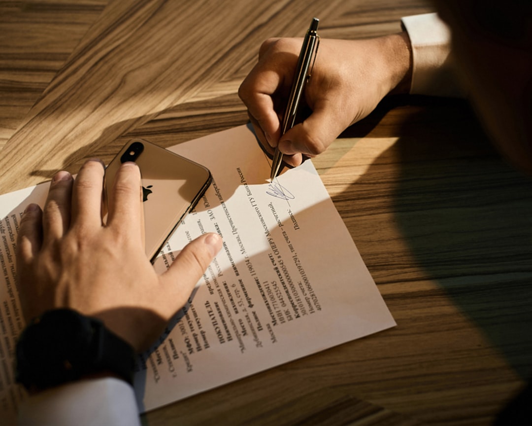 person checking documents verification