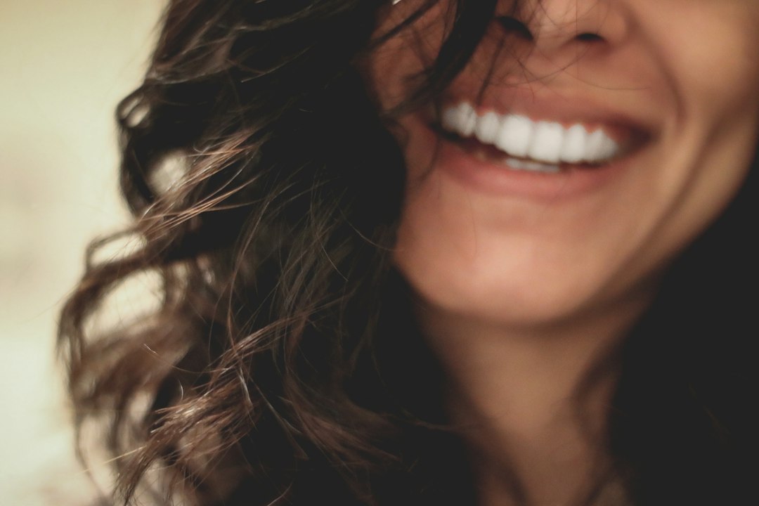 woman smiling calm self care morning