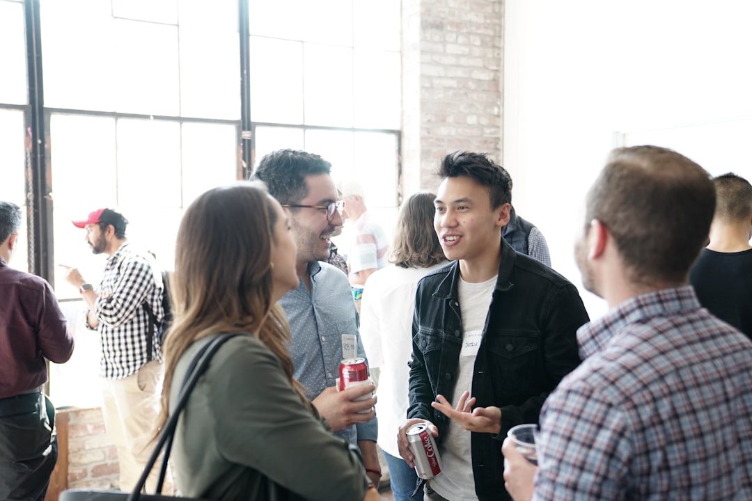 diverse people networking event