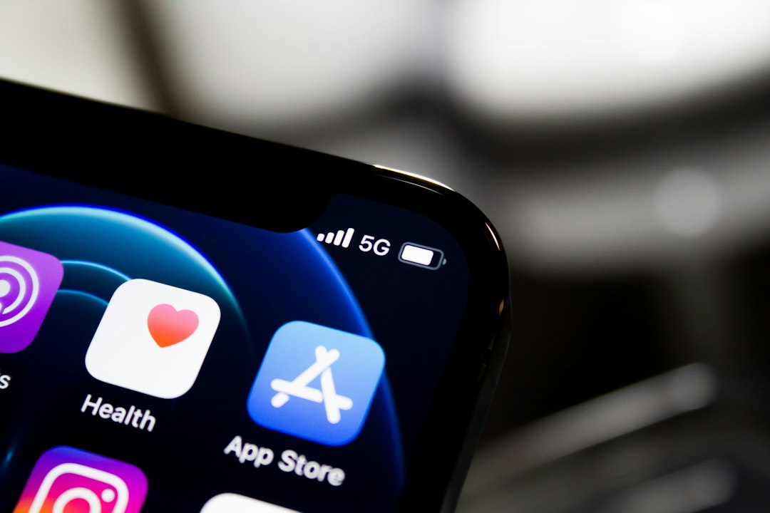 smartphone comparing apps on screen