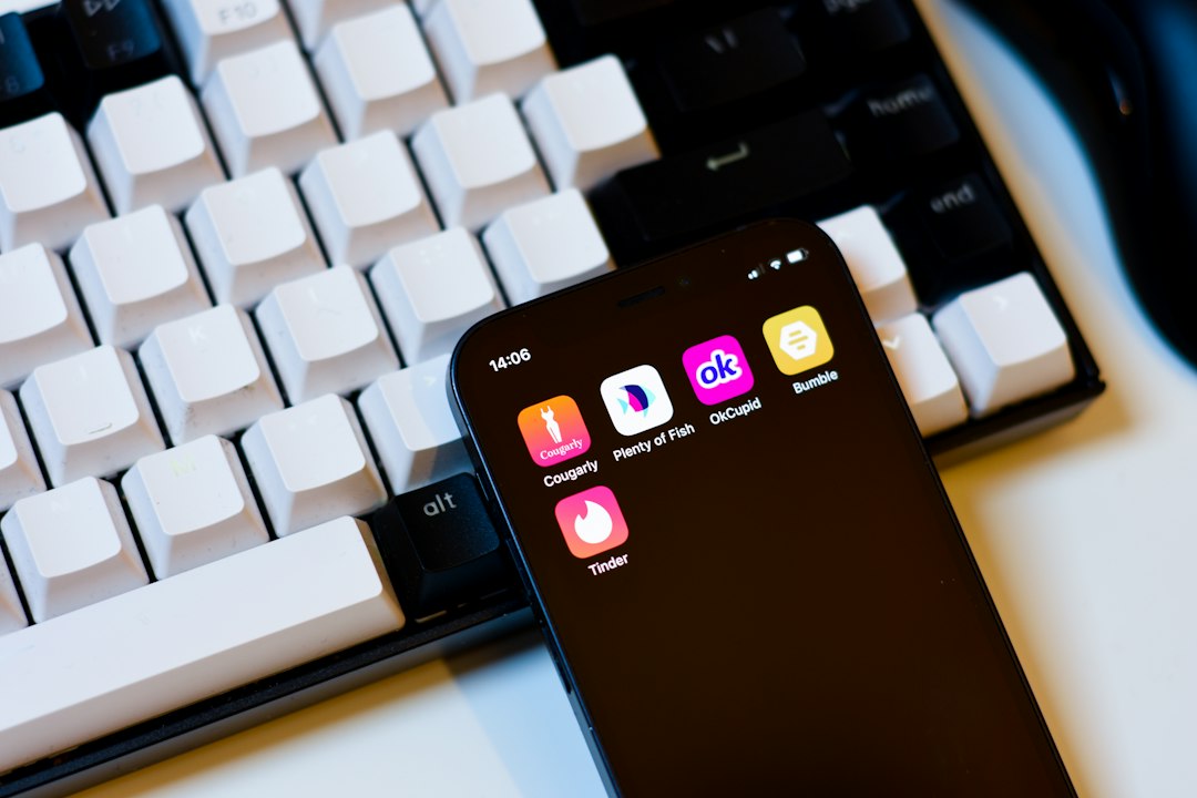 three smartphones dating apps side by side