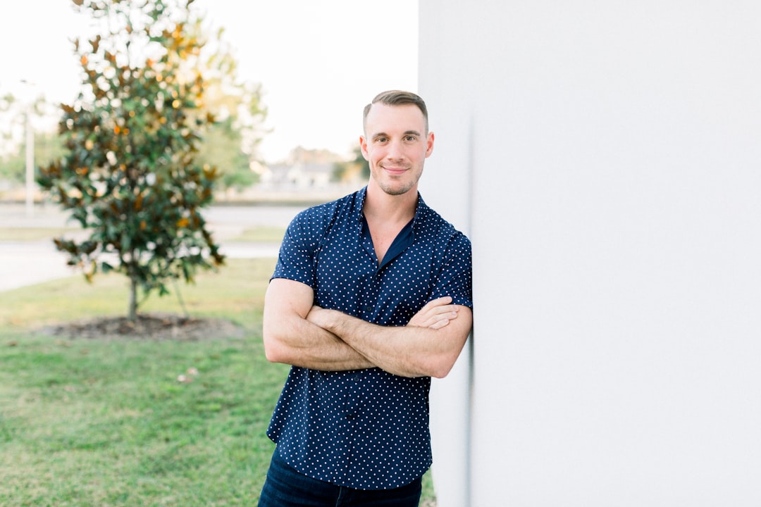 confident man outdoor casual portrait