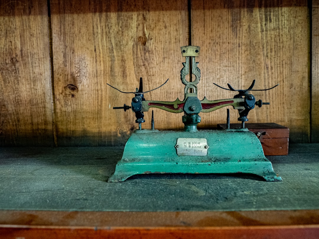 comparison balance scale desk