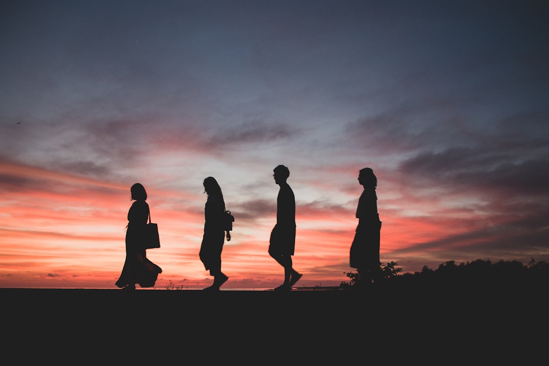 four different personality silhouettes