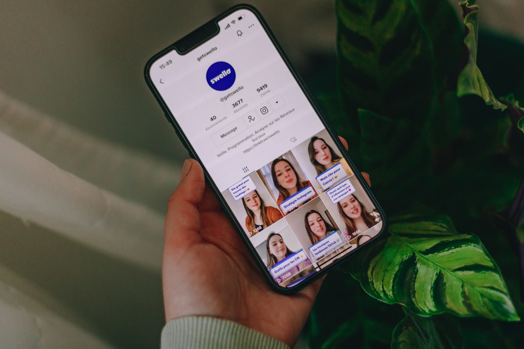 person reviewing profile on phone screen