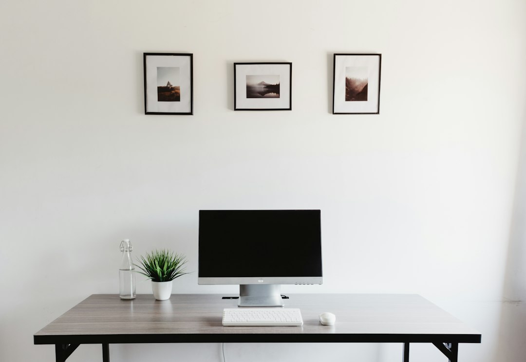 warning caution concept minimal desk
