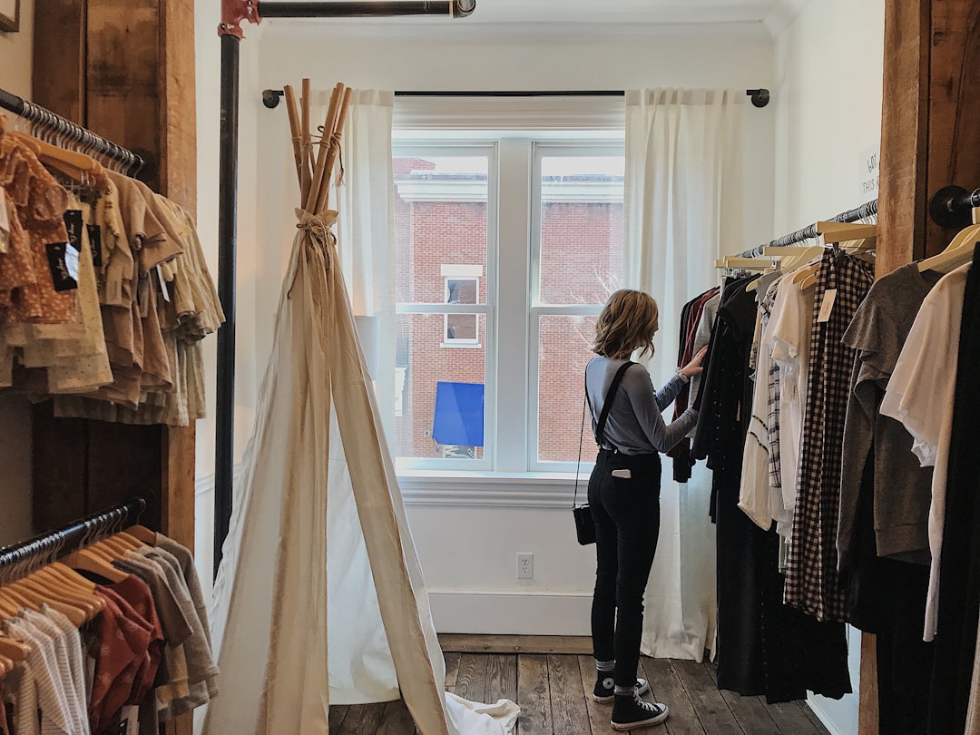 woman choosing outfit for date preparation