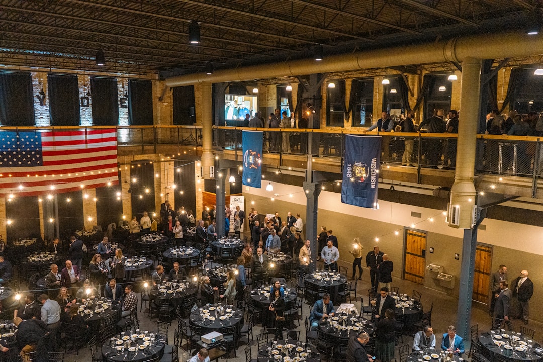 small group people meeting event venue