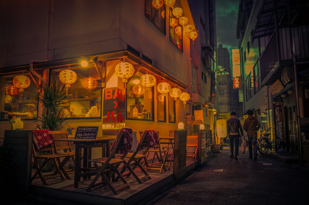 happy couple date coffee shop japan