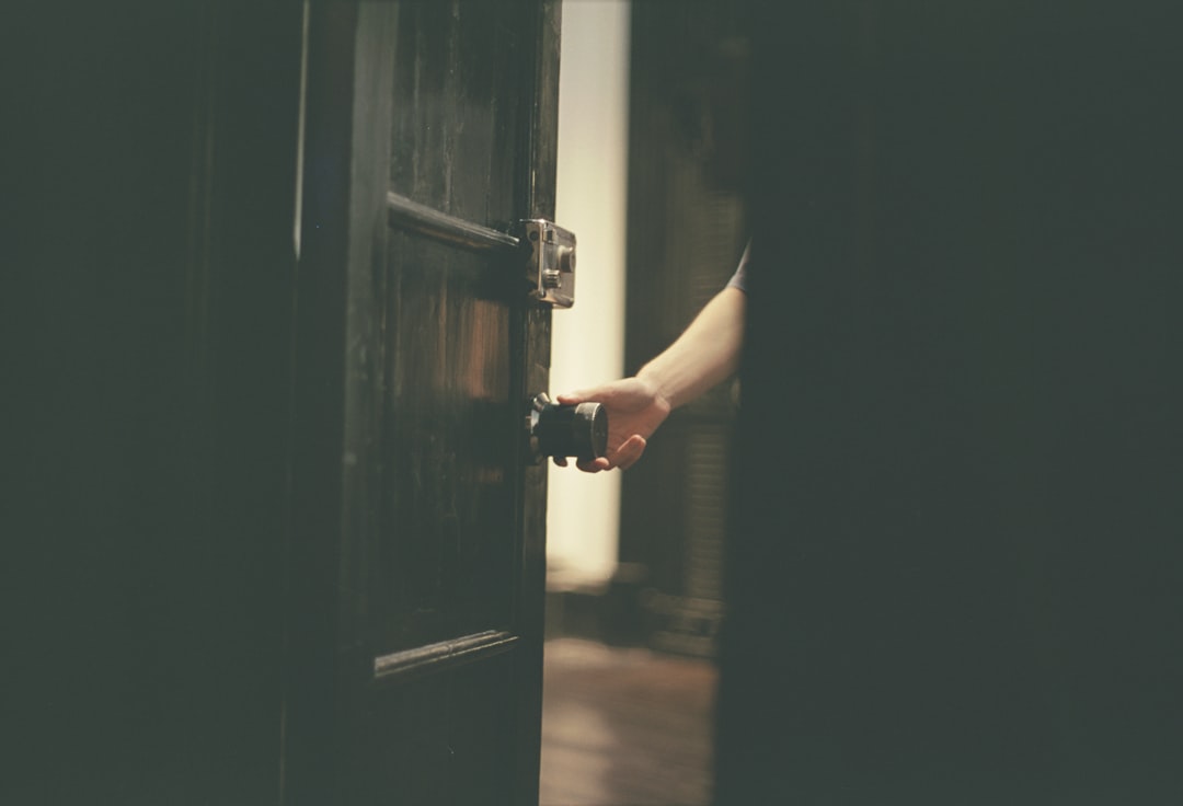person closing door emotional distance